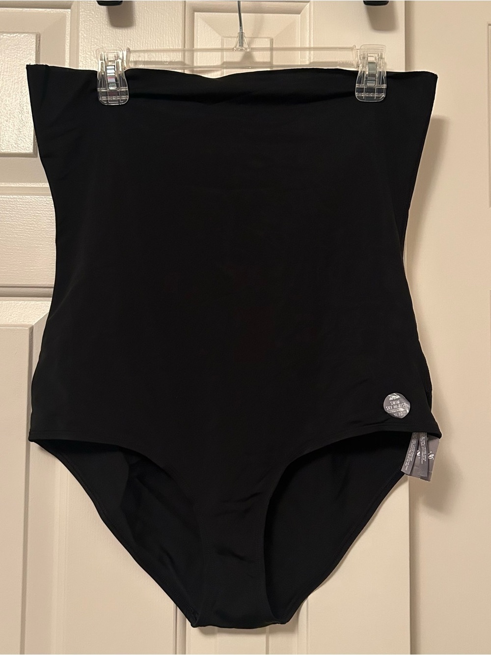 Aerie Sky Hi-Rise High-Waisted Bikini Bottom Solid Black Women’s XL Regular NWT